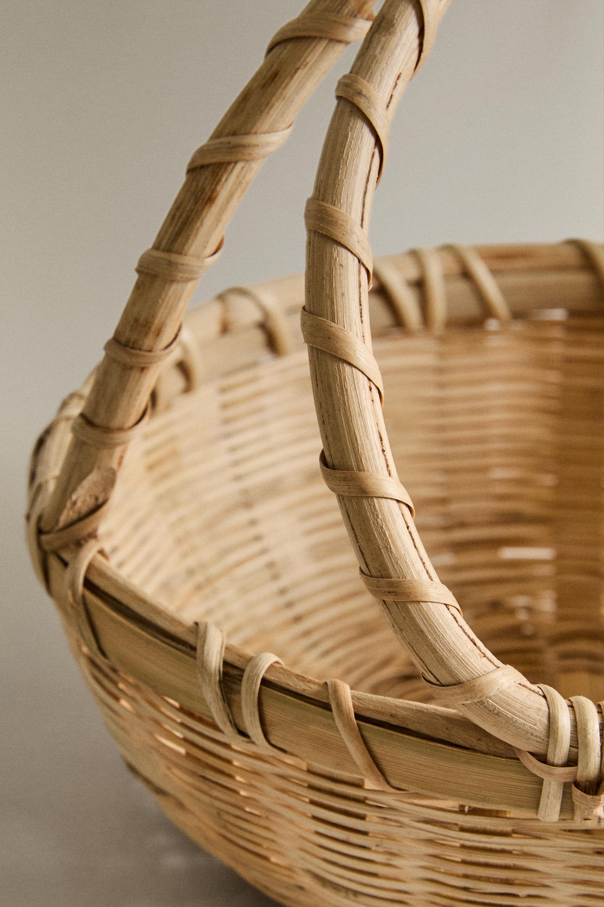 BAMBOO BASKET WITH DOUBLE HANDLE